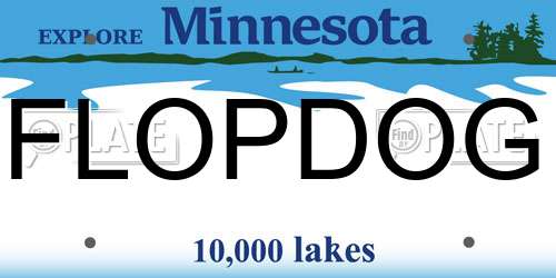 FLOPDOG Minnesota License Plate