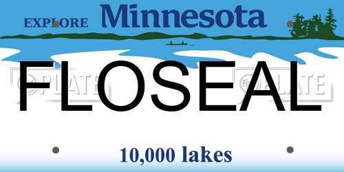 FLOSEAL Minnesota License Plate