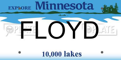 FLOYD Minnesota License Plate