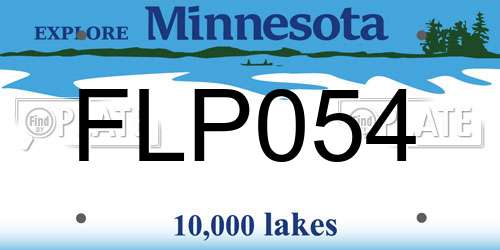 FLP054 Minnesota License Plate