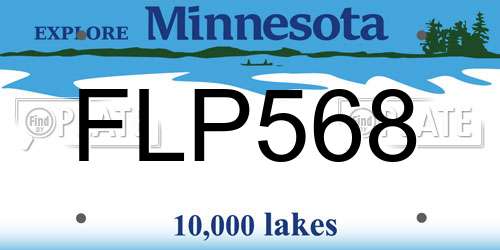 FLP568 Minnesota License Plate