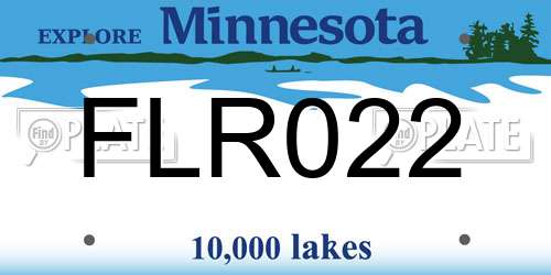 FLR022 Minnesota License Plate