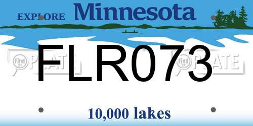 FLR073 Minnesota License Plate