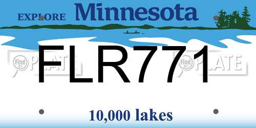 FLR771 Minnesota License Plate