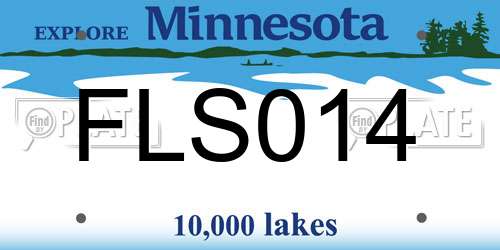 FLS014 Minnesota License Plate
