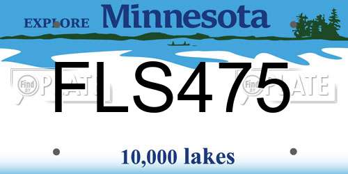 FLS475 Minnesota License Plate