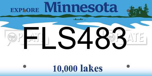FLS483 Minnesota License Plate