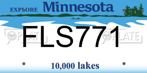 FLS771 Minnesota License Plate