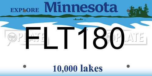 FLT180 Minnesota License Plate