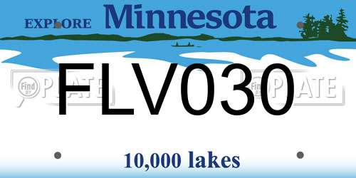 FLV030 Minnesota License Plate