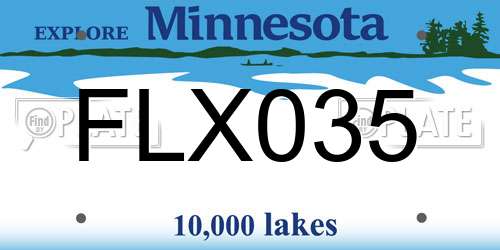 FLX035 Minnesota License Plate