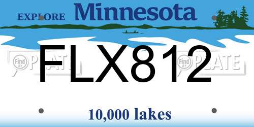FLX812 Minnesota License Plate