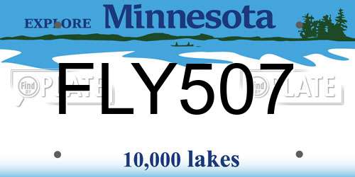 FLY507 Minnesota License Plate