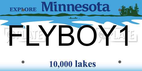 FLYBOY1 Minnesota License Plate