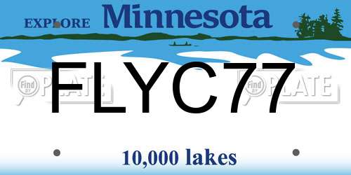 FLYC77 Minnesota License Plate