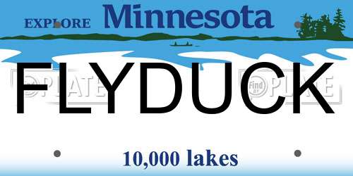 FLYDUCK Minnesota License Plate