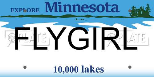 FLYGIRL Minnesota License Plate