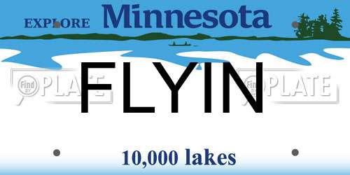 FLYIN Minnesota License Plate