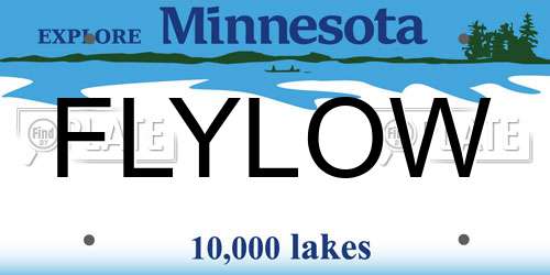 FLYLOW Minnesota License Plate