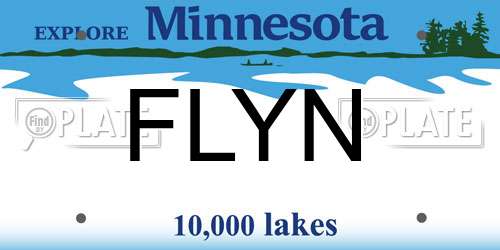 FLYN Minnesota License Plate