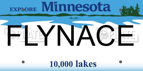 FLYNACE Minnesota License Plate