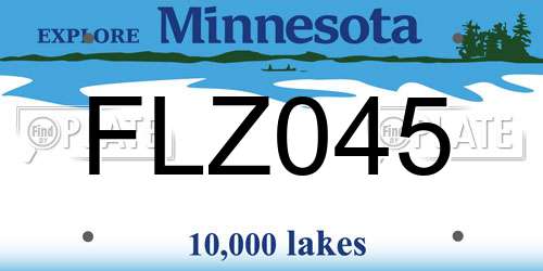 FLZ045 Minnesota License Plate