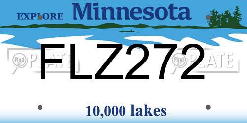 FLZ272 Minnesota License Plate