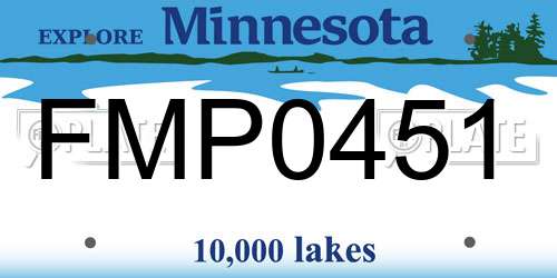 FMP0451 Minnesota License Plate