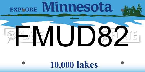 FMUD82 Minnesota License Plate
