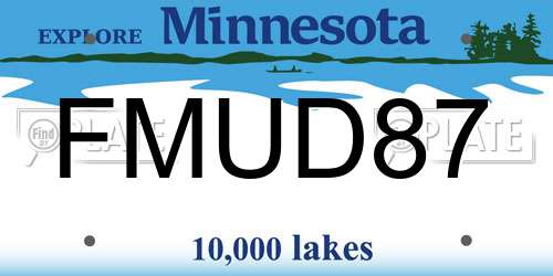 FMUD87 Minnesota License Plate