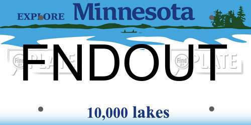 FNDOUT Minnesota License Plate