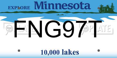 FNG97T Minnesota License Plate