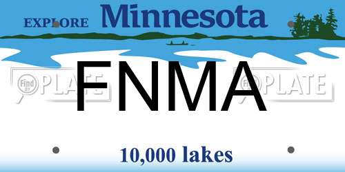 FNMA Minnesota License Plate