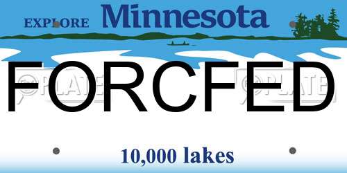 FORCFED Minnesota License Plate