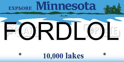 FORDLOL Minnesota License Plate