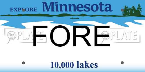 FORE Minnesota License Plate