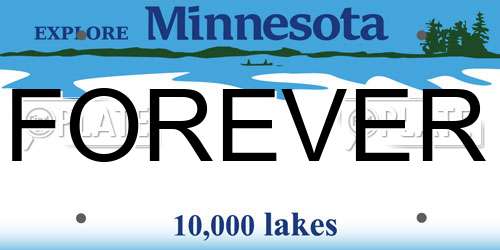 FOREVER Minnesota License Plate