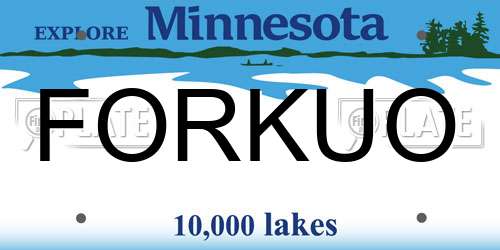 FORKUO Minnesota License Plate