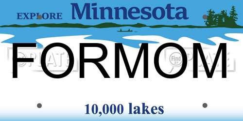 FORMOM Minnesota License Plate