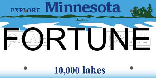 FORTUNE Minnesota License Plate