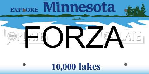 FORZA Minnesota License Plate