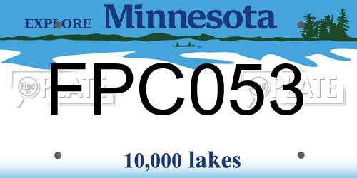 FPC053 Minnesota License Plate