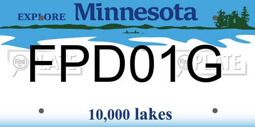 FPD01G Minnesota License Plate