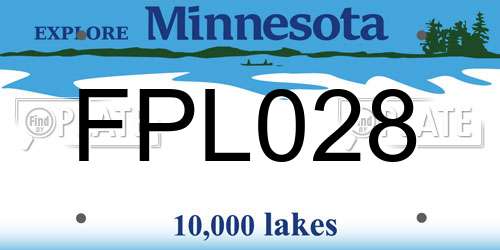 FPL028 Minnesota License Plate