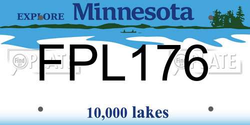 FPL176 Minnesota License Plate
