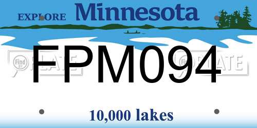 FPM094 Minnesota License Plate