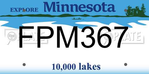 FPM367 Minnesota License Plate