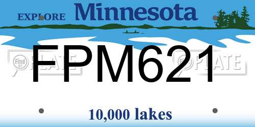 FPM621 Minnesota License Plate
