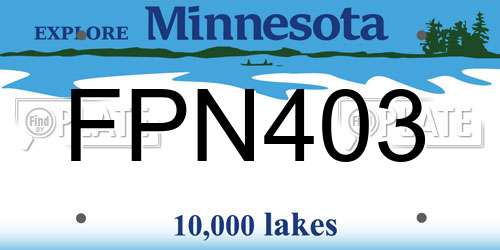FPN403 Minnesota License Plate
