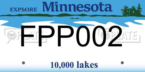 FPP002 Minnesota License Plate